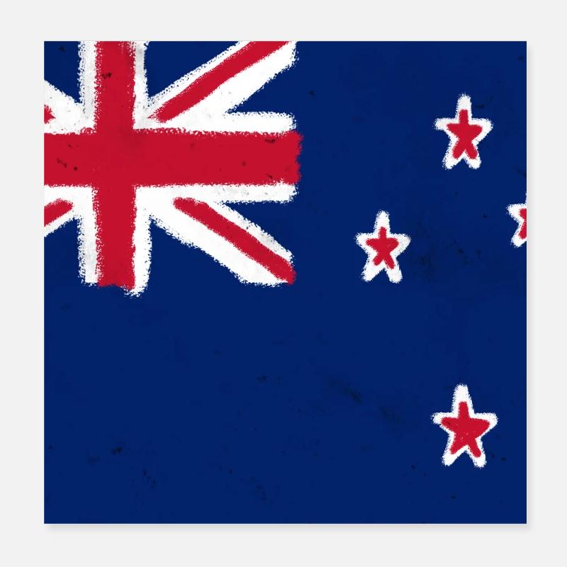 Drapeau de la Nouvelle-Zélande Poster 20 x 20 cm