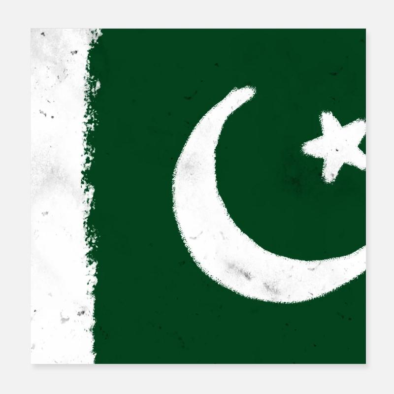 Flagge von Pakistan Poster 20x20 cm