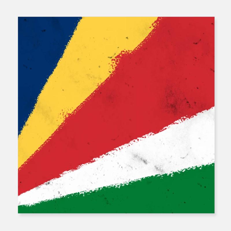 Drapeau des Seychelles Poster 20 x 20 cm