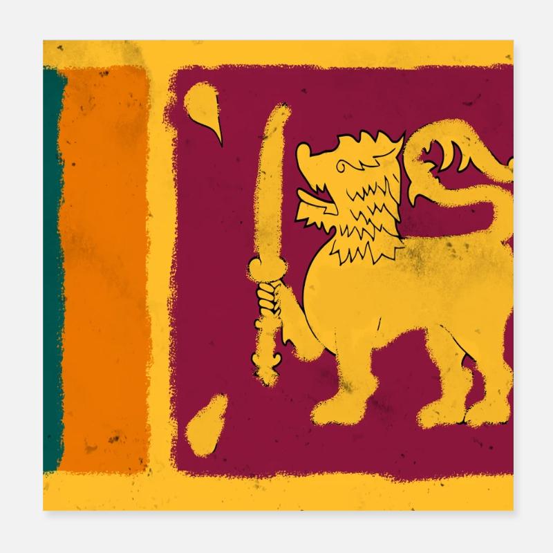 Drapeau du Sri Lanka Poster 20 x 20 cm