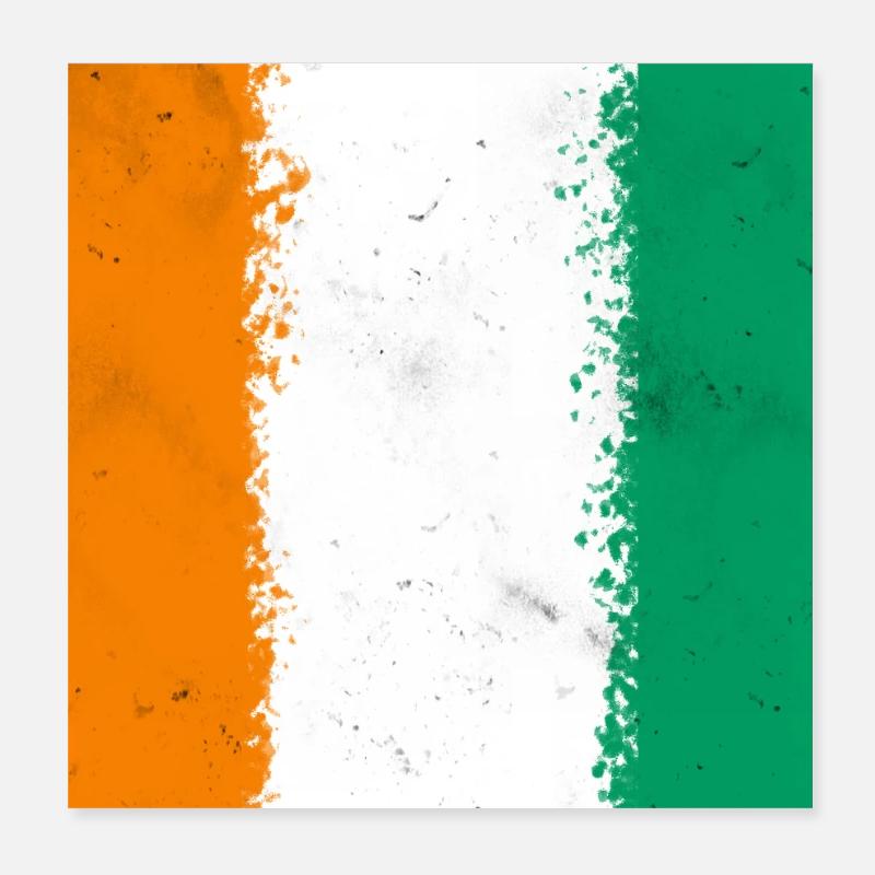 Flag of Côte d'Ivoire Poster 8" x 8" (20x20 cm)