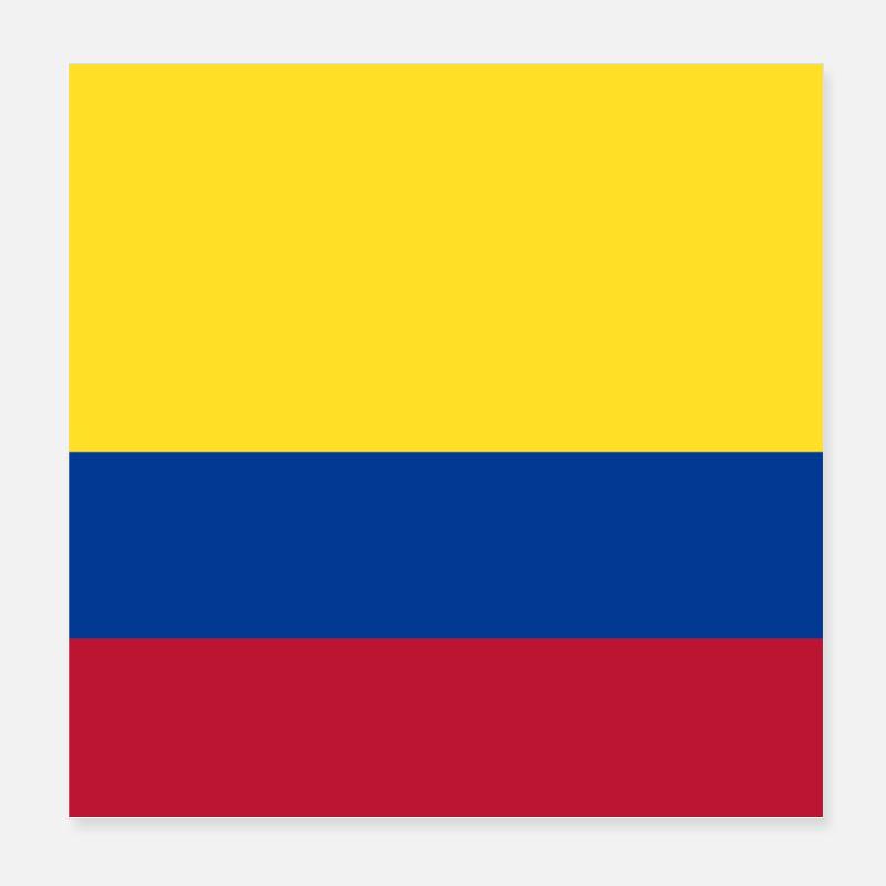 Colombia flag Poster 8" x 8" (20x20 cm)