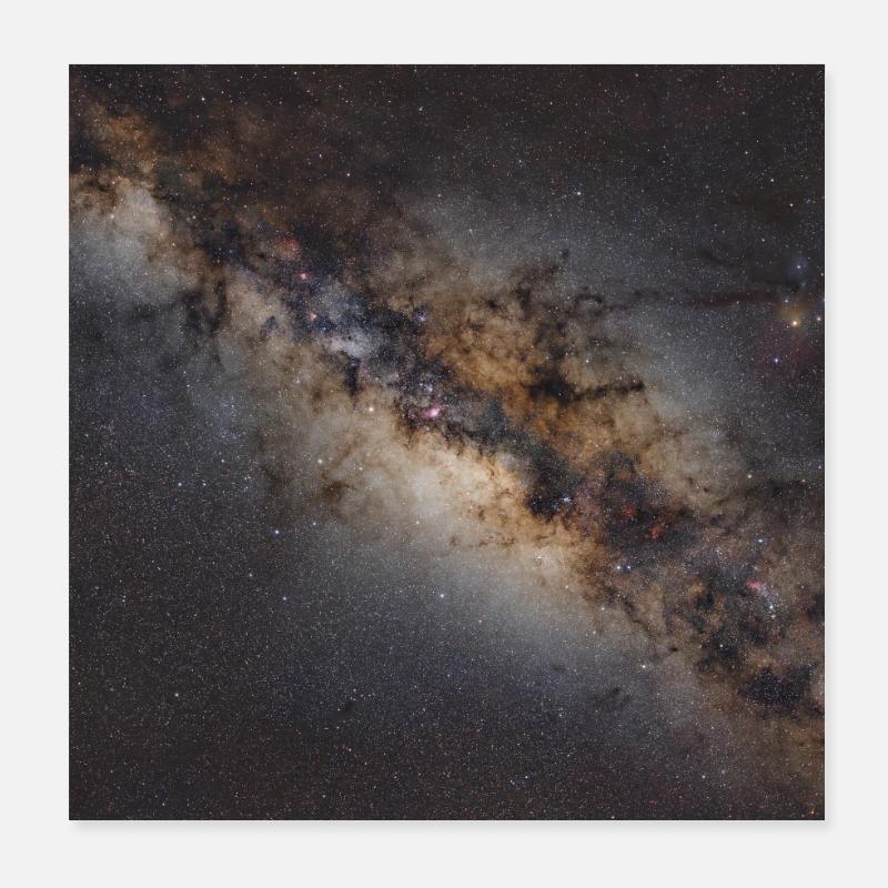 MilkyWay - Poster 20x20 cm - Weiß