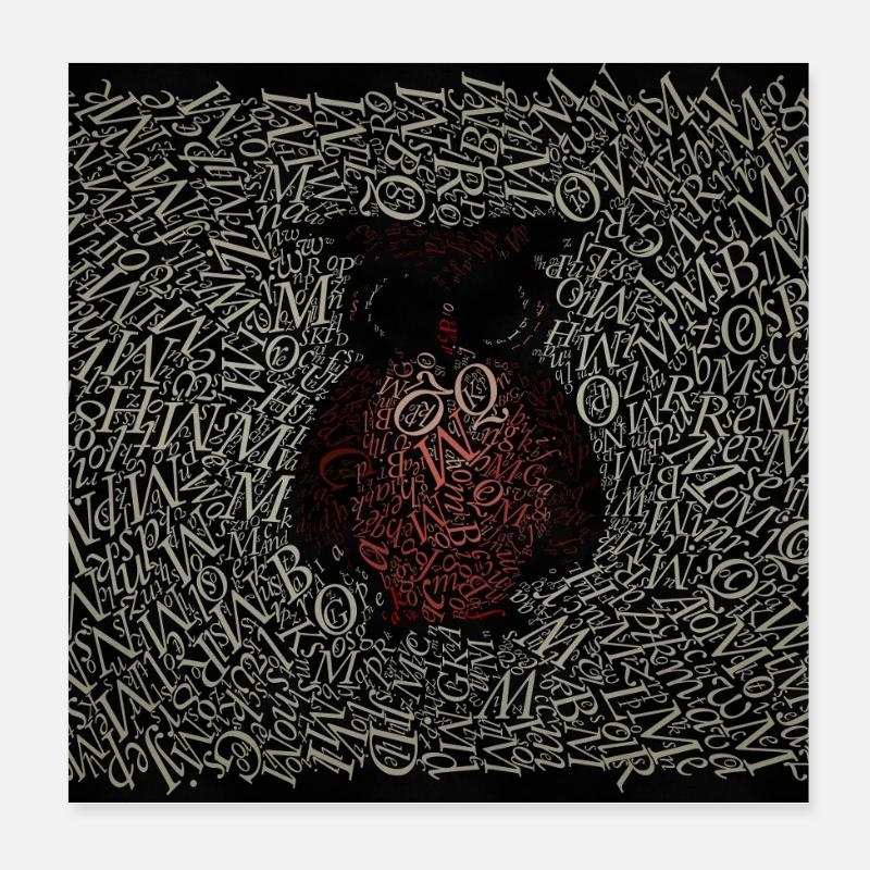 Lustige Eule Poster 20x20 cm