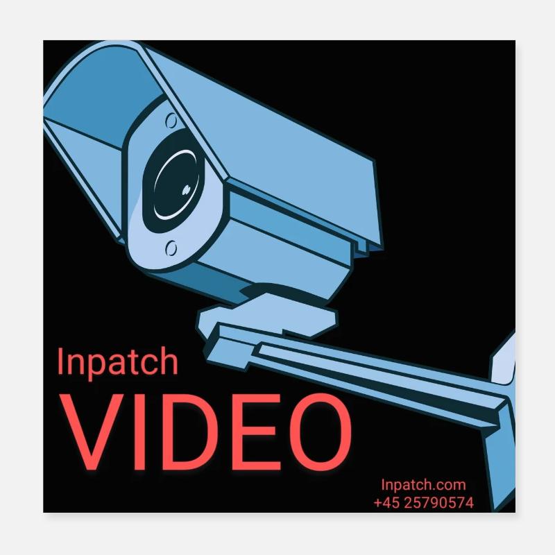Video Surveillance Sticker Poster 8" x 8" (20x20 cm)