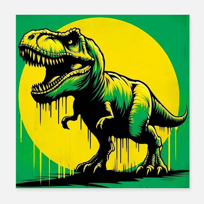dinosaure Poster 20 x 20 cm