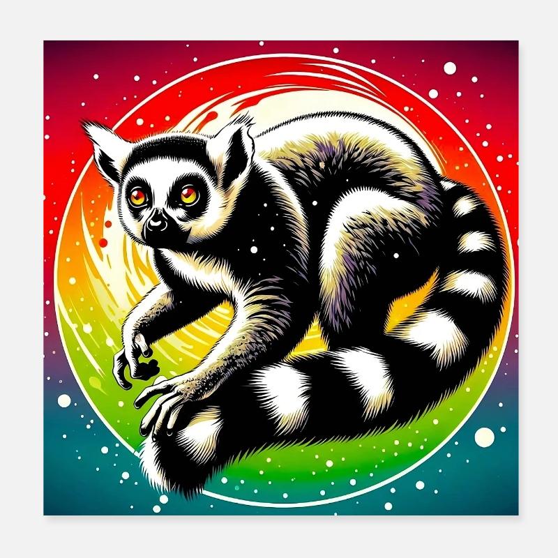 Lemur Poster 20x20 cm