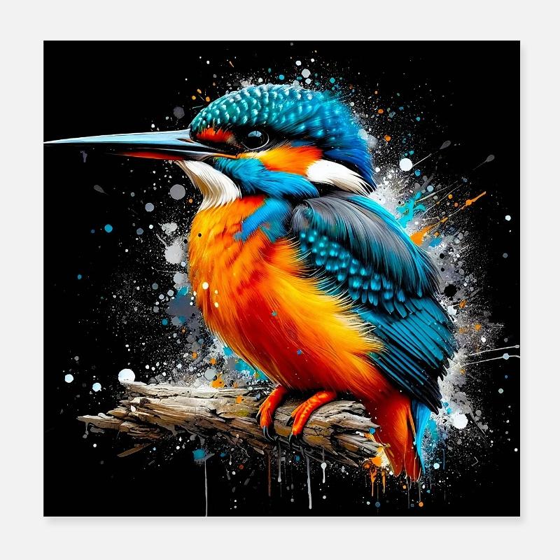 martin-pêcheur Poster 20 x 20 cm