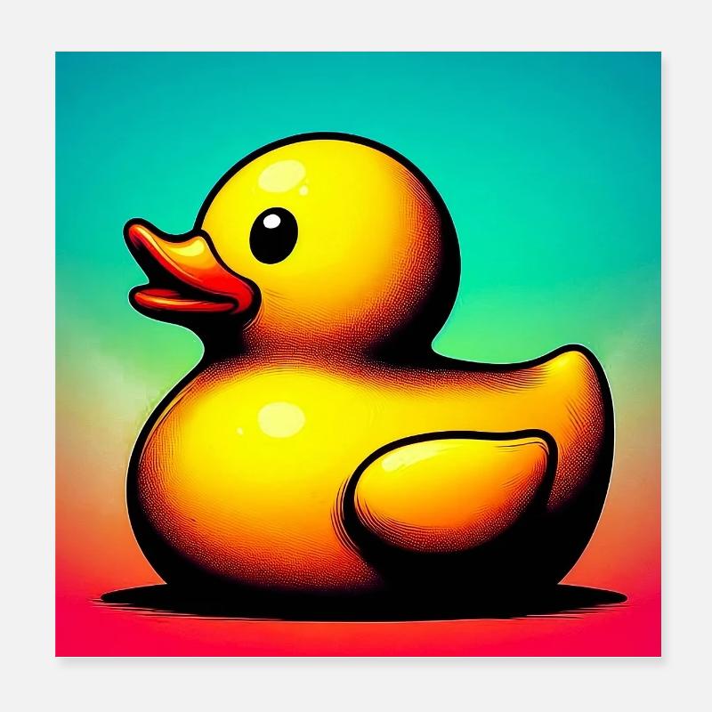Duckling Duck Duck Duck Poster 8" x 8" (20x20 cm)