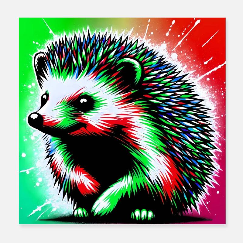 hérisson Poster 20 x 20 cm
