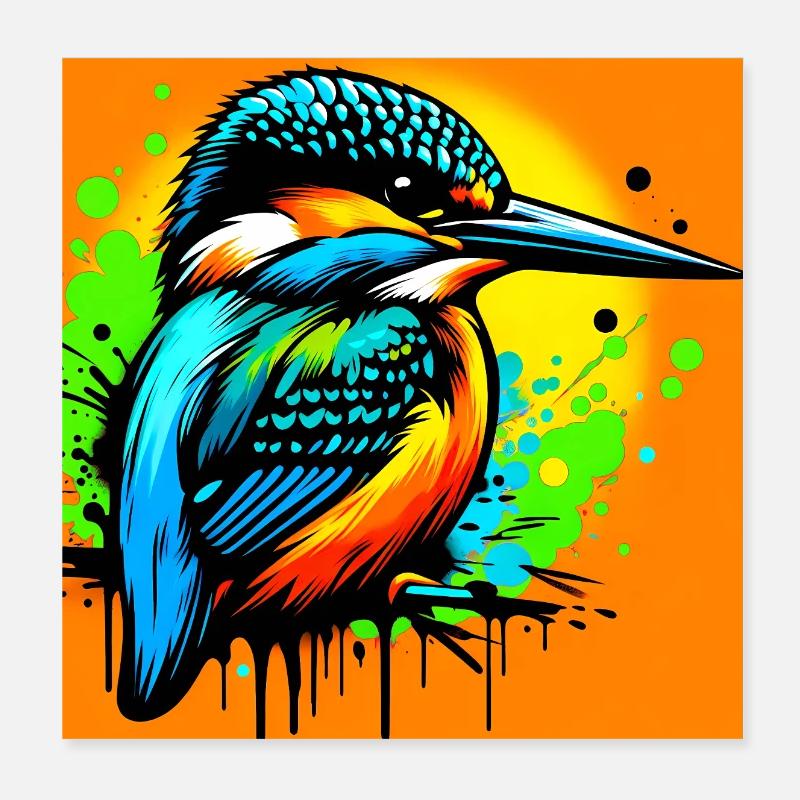 martin-pêcheur Poster 20 x 20 cm
