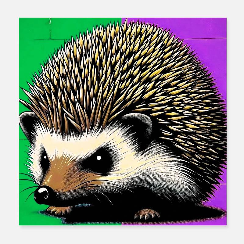 Igel Poster 20x20 cm