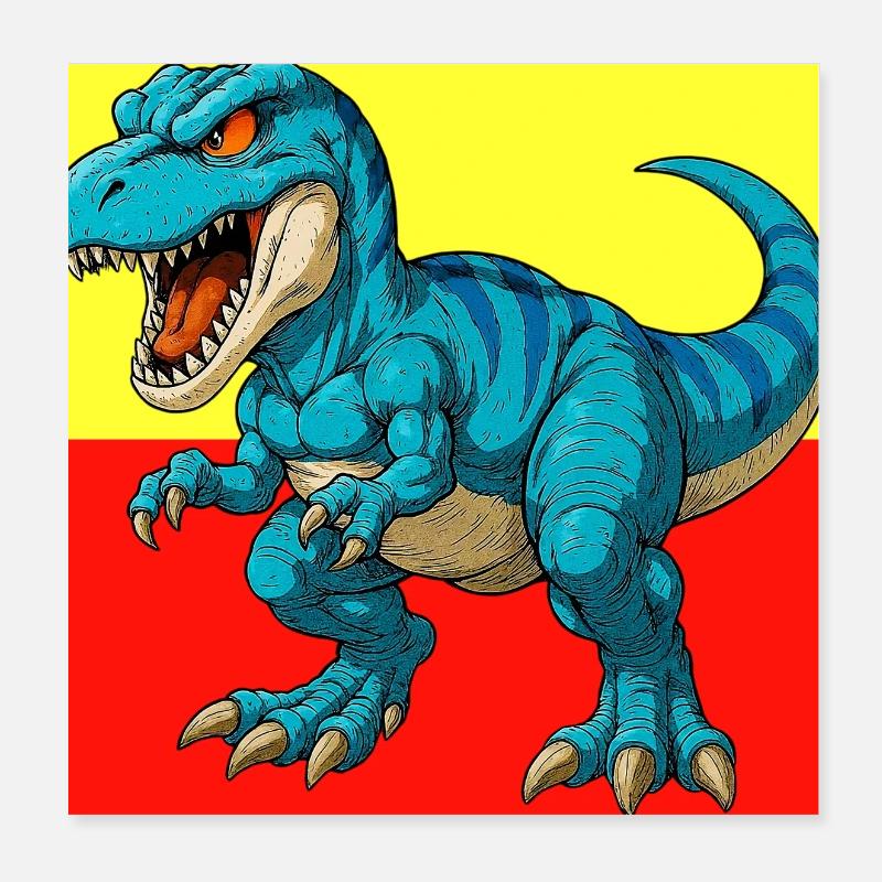 Dinosaurier Poster 20x20 cm
