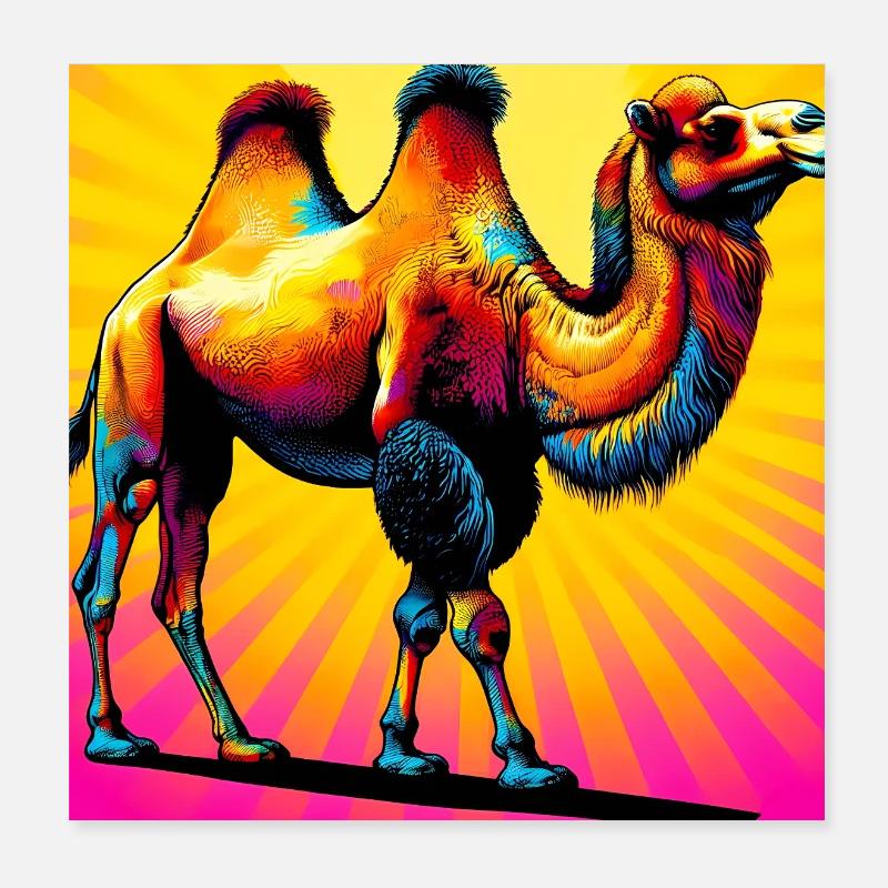 Kamel Poster 20x20 cm