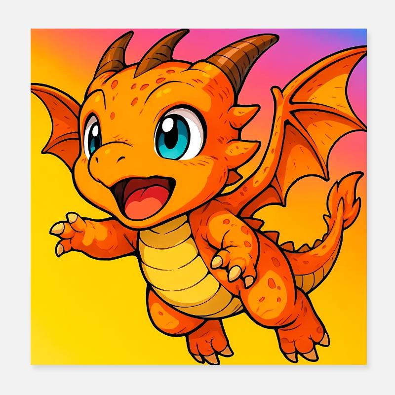 dragon Poster 20 x 20 cm