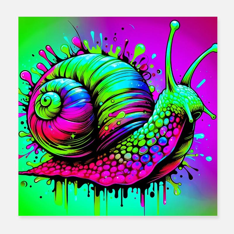 Escargot Poster 20 x 20 cm