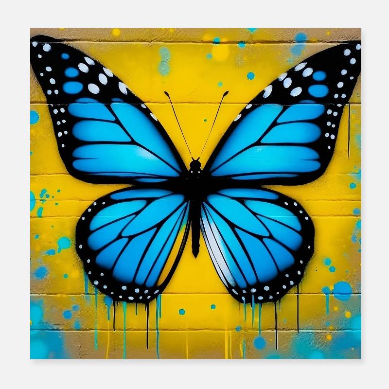 Schmetterling Poster 20x20 cm
