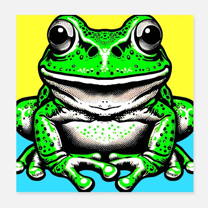 Frosch Poster 20x20 cm