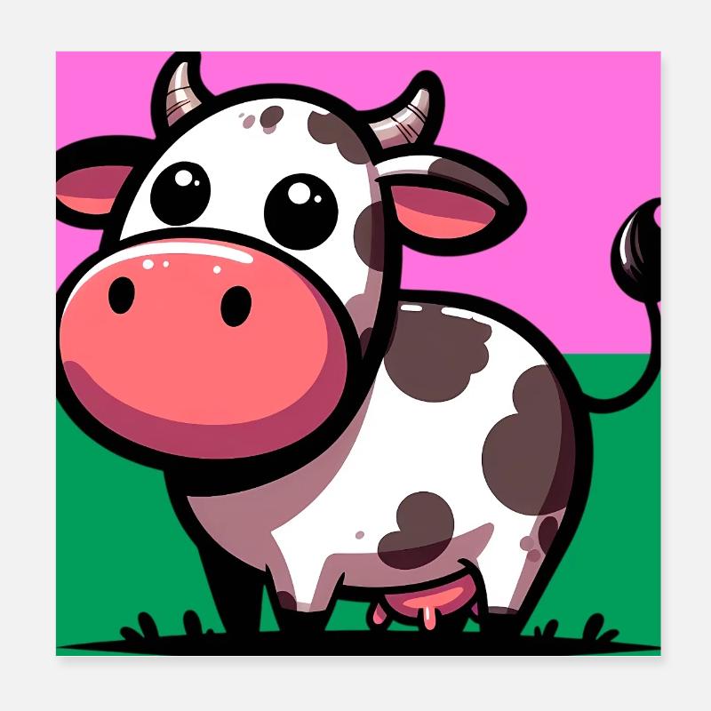 vache Poster 20 x 20 cm