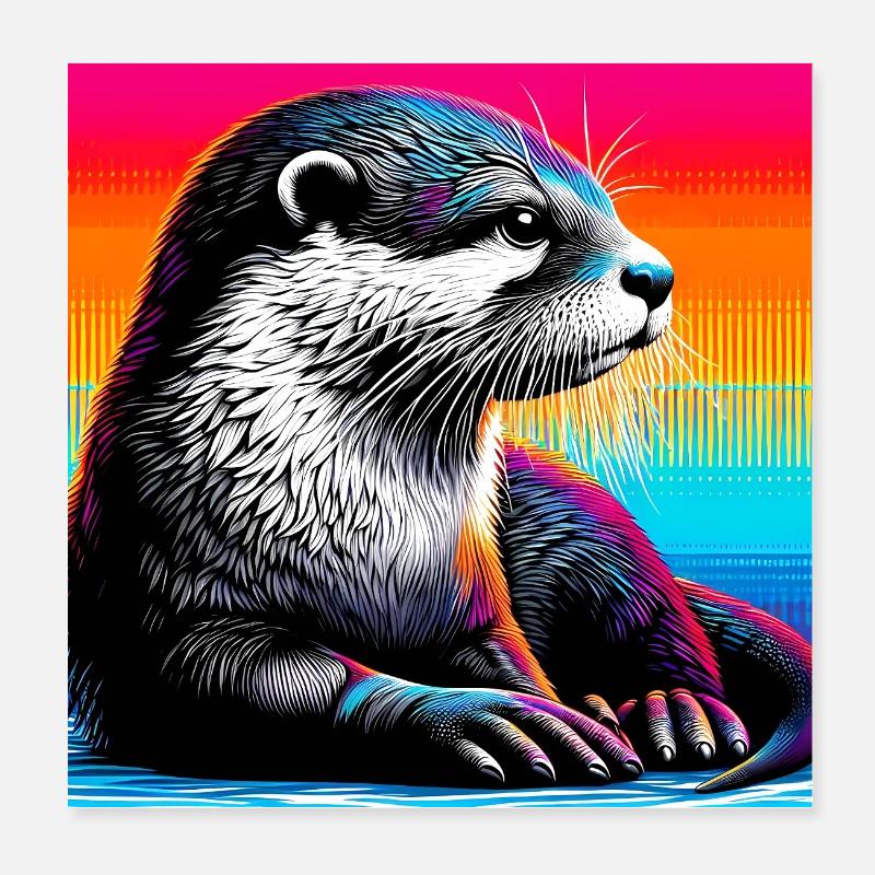 otter Poster 8" x 8" (20x20 cm)