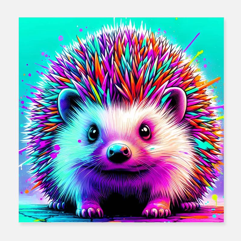 Igel Poster 20x20 cm