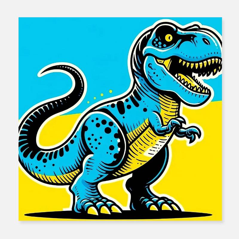 Dinosaurier Poster 20x20 cm