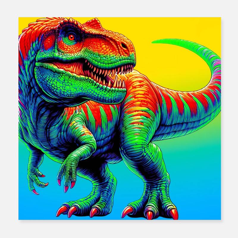 dinosaure Poster 20 x 20 cm