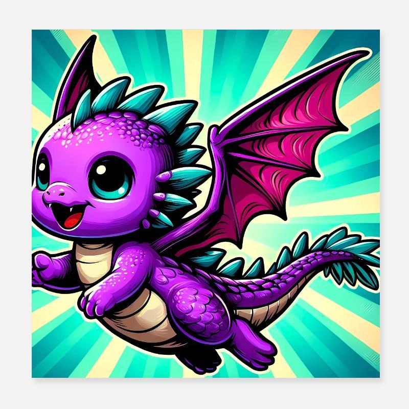 dragon Poster 20 x 20 cm