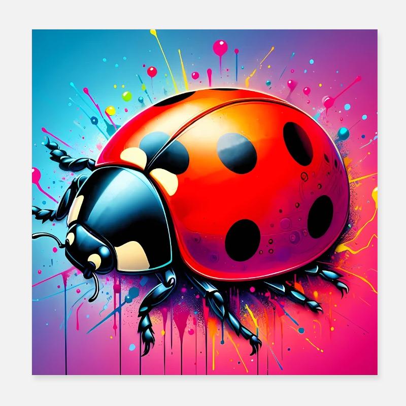 coccinelle Poster 20 x 20 cm