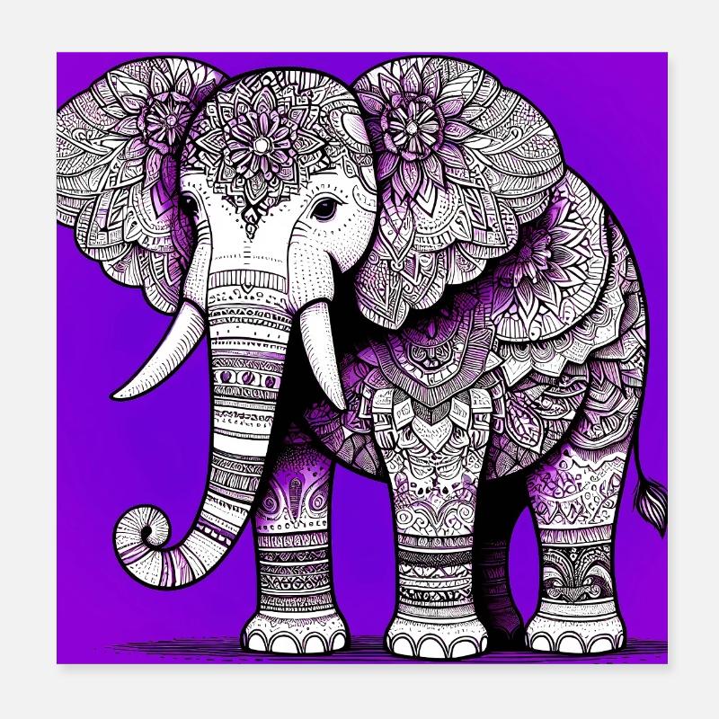Elefant Poster 20x20 cm
