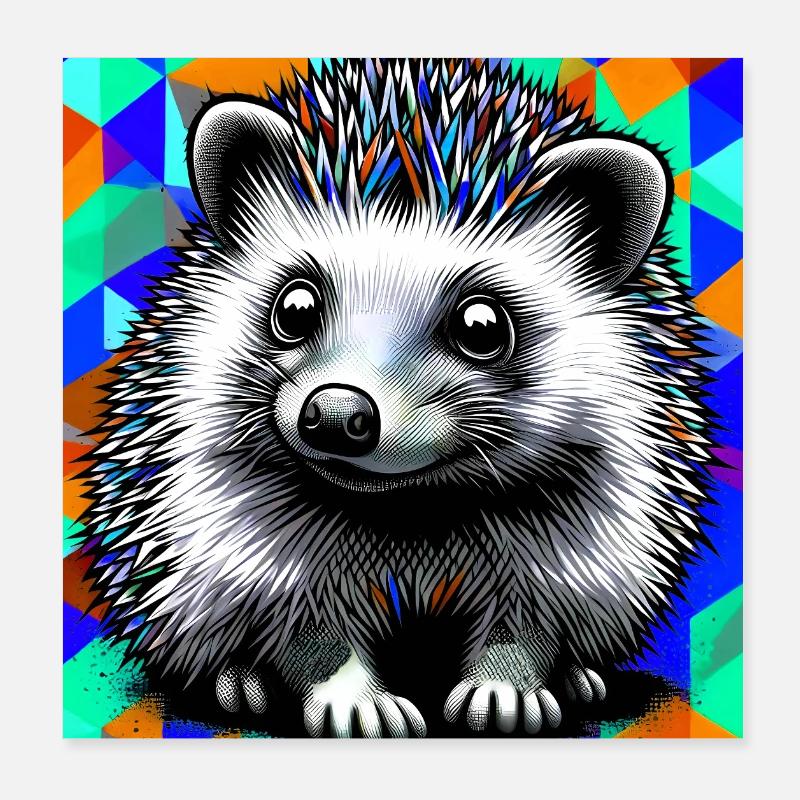 Igel Poster 20x20 cm