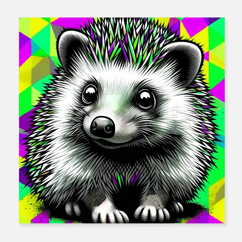 Igel Poster 20x20 cm