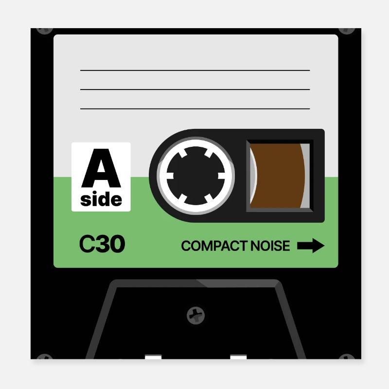 Cassette Minuscule Poster 20 x 20 cm