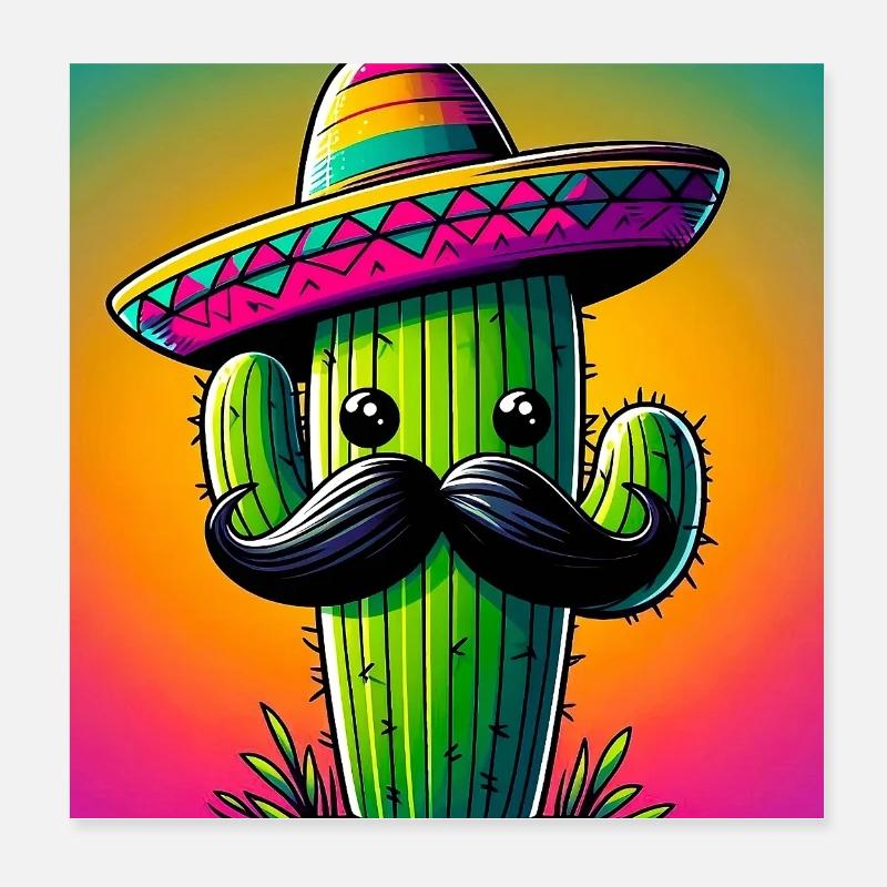cactus Poster 20 x 20 cm