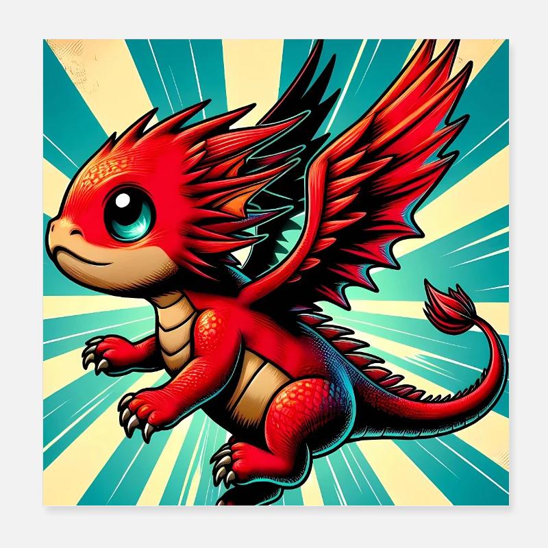 dragon Poster 20 x 20 cm