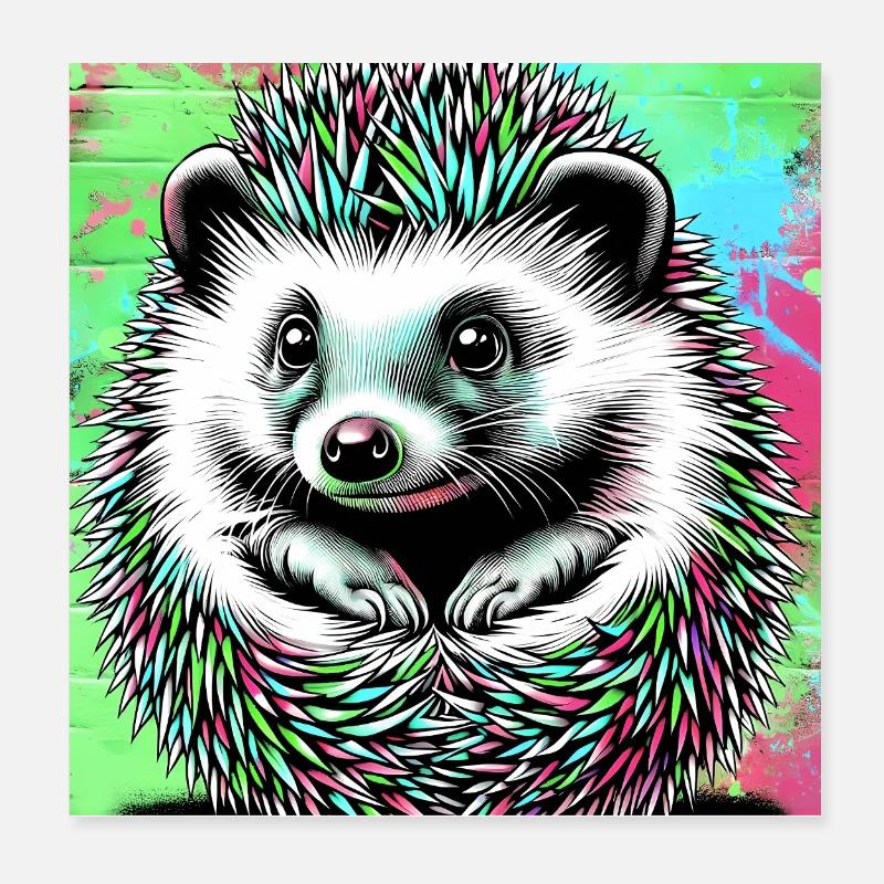 Igel Poster 20x20 cm
