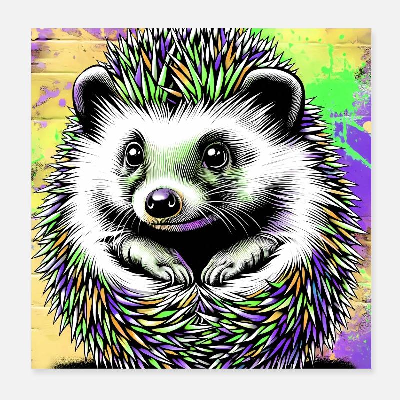 Igel Poster 20x20 cm