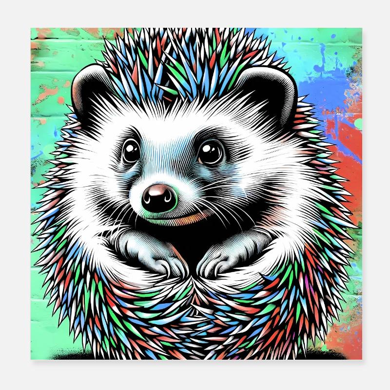 Igel Poster 20x20 cm
