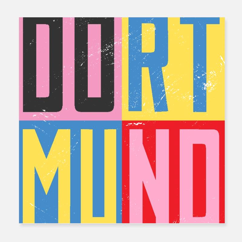 Dortmunder Städte Design - Poster 20x20 cm - Weiß