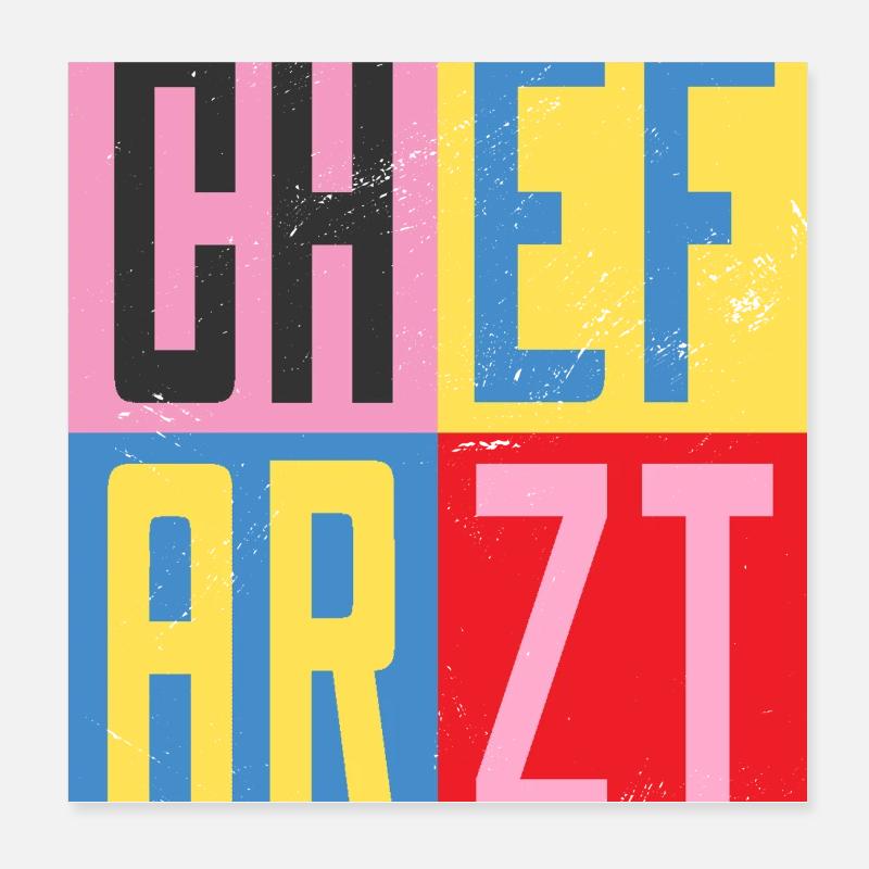 Chefarzt Design Poster 20x20 cm
