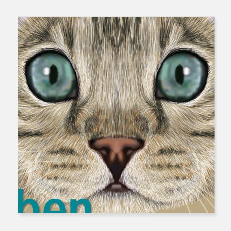 Chat du Bengale Poster 20 x 20 cm