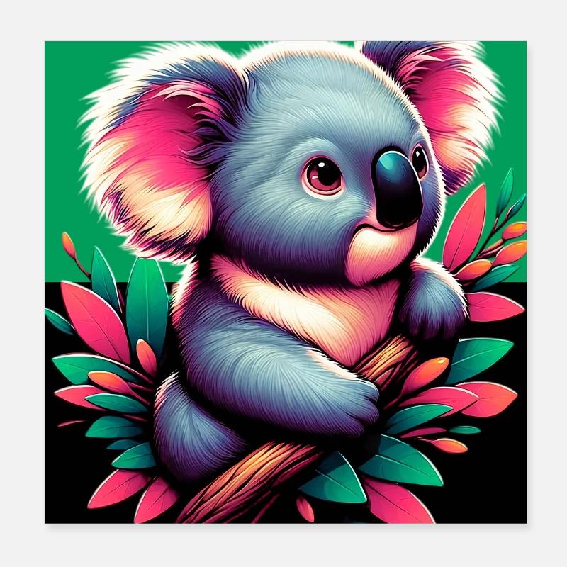 Koala Poster 20 x 20 cm