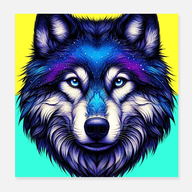 Wolf Poster 20x20 cm