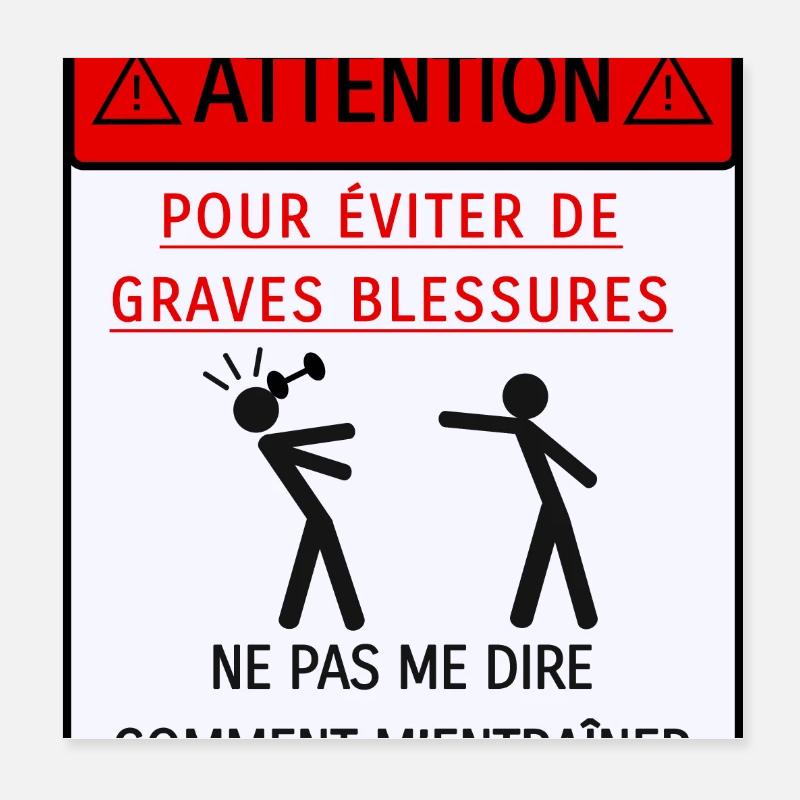 Ne pas me dire comment m'entraîner Poster 20 x 20 cm