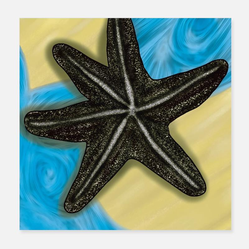 Seestern Poster 20x20 cm