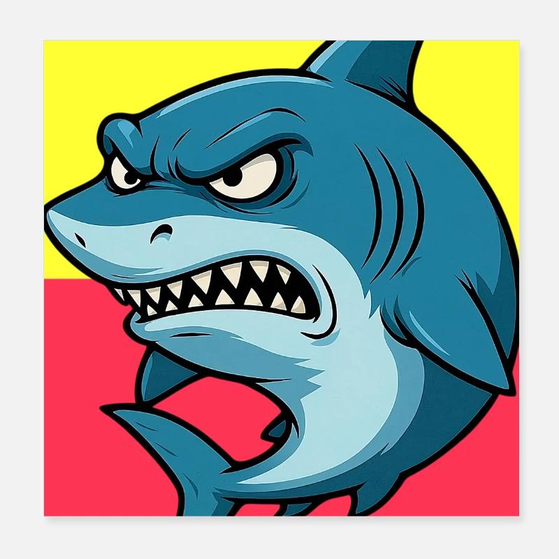Requin Poster 20 x 20 cm