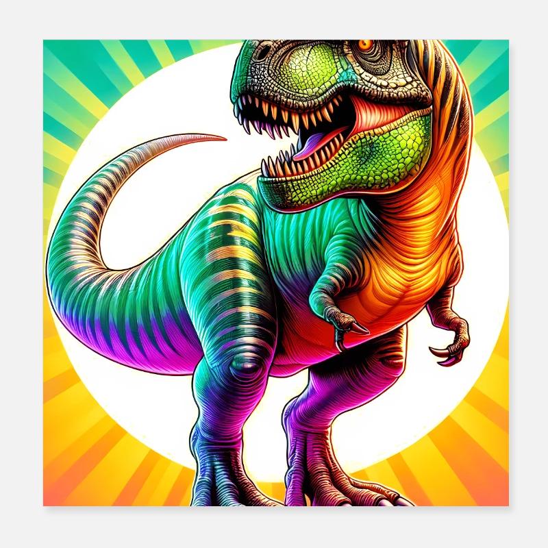 Dinosaurier Poster 20x20 cm