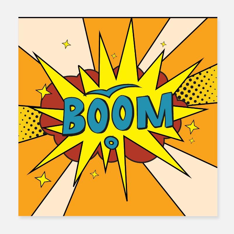 Boom Comic Explosion Stil Poster 20x20 cm