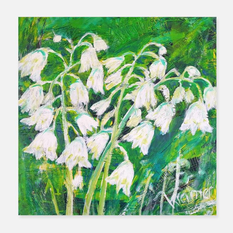 Muguet de style impressionniste Poster 20 x 20 cm