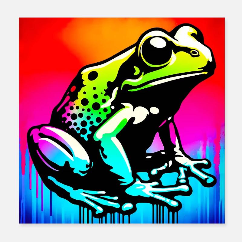 frog Poster 8" x 8" (20x20 cm)